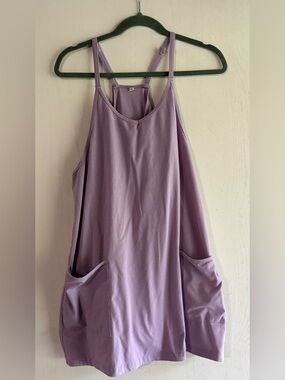 Lavender Tank Top Dress with Pockets - Women Tops